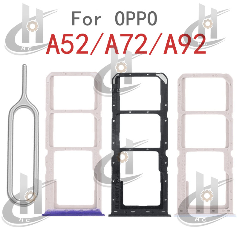 สําหรับ OPPO A52 A72 A92 4G ซิมการ์ดถาดใส่ช่องใส่การ์ด Reader SD Slot Adapter อะไหล่