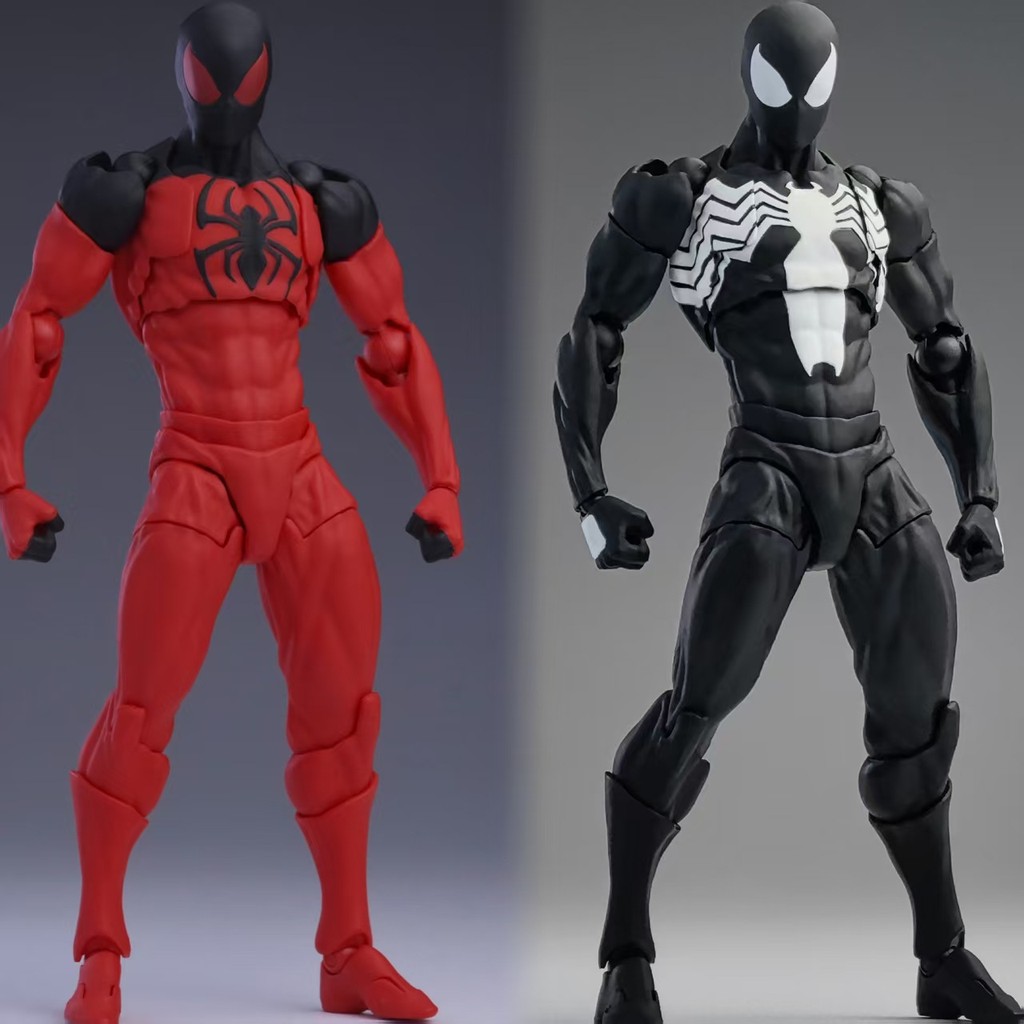 Mess Toys ของเล่น Spiderman CT Black Red Spider Black Suit Neighbor Symbiote Spider Man