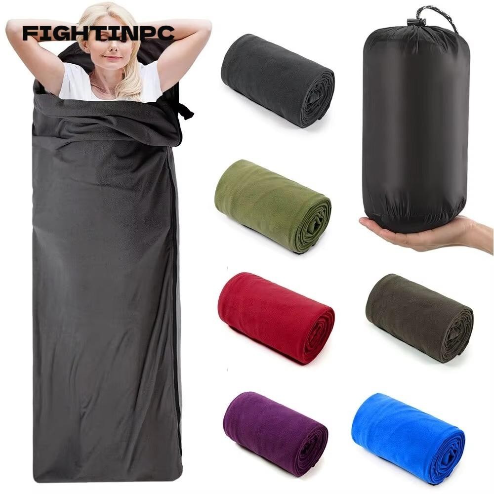 เซ็ตแคมปิ้ง FIGHTINPC: Sleeping Pad และถุงนอนขนแกะขั้นตอนโลกน้ำหนักเบาที่มาพร้อมผ้าห่มความร้อนแบบพกพาและปลอกหมอนสำหรับแคมปิง