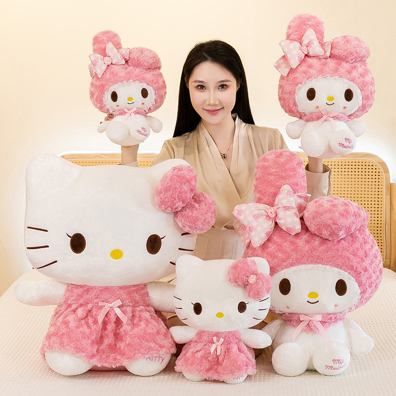 60 ซม.น่ารักใหม่ Melody ตุ๊กตา Plush ตุ๊กตา Rose hellokitty hellokitty ตุ๊กตา Hello Kitty ของขวัญวันเกิด