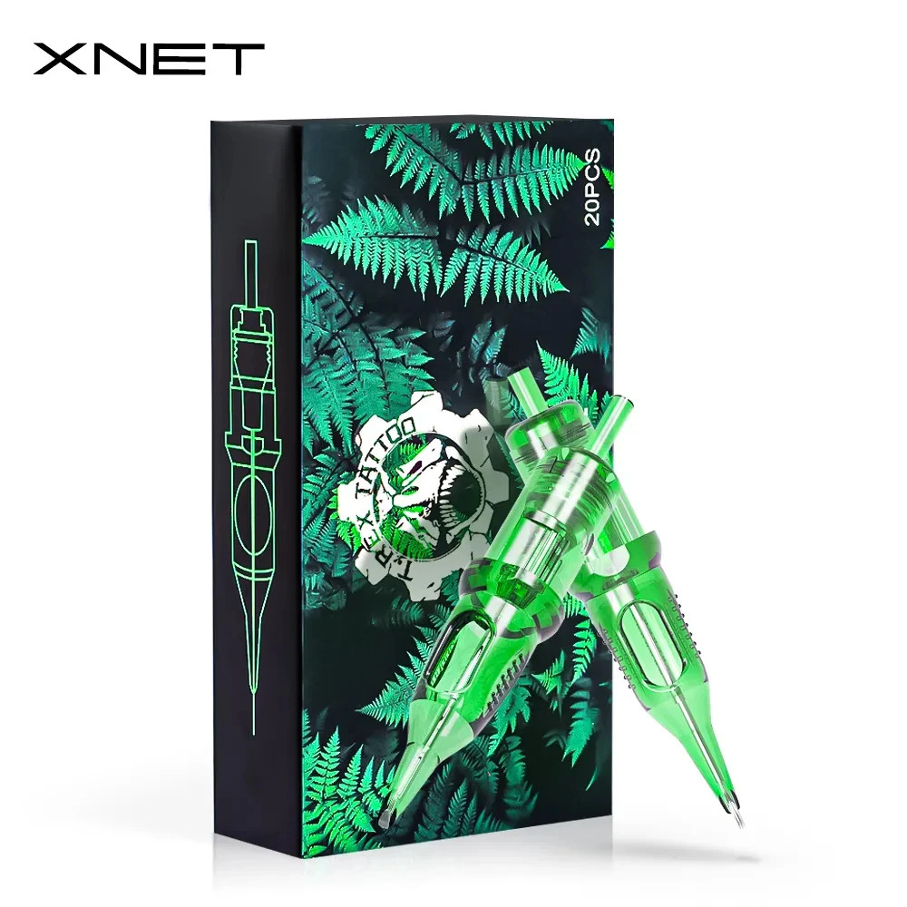 XNET TREX ตลับเข็มสัก 20 ชิ้น 1RL 3RL 1RM 5RM ปลอดเชื้อ ใช้แล้วทิ้ง สำหรับเครื่องสักโรตารี ปากกาสัก 