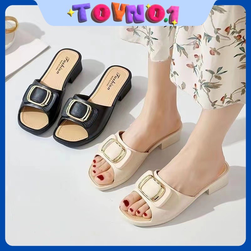 ToyNo.1🧸 พร้อมส่ง🧸"LT-886" รองเท้าส้นสูงมีโบว์ปลายมน เหมาะสำหรับการทำงาน และการเดินทาง ใส่สบาย