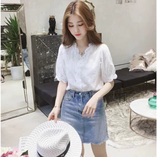 Xiao2 เสื้อลูกไม้แขนยาวสีขาว สำหรับผู้หญิง สไตล์แฟชั่นสมัยใหม่ เหมาะสำหรับวันร้อน