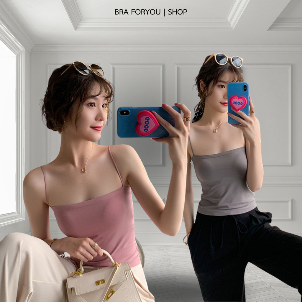 Bra Foryou บราสายเดี่ยว ครึ่งตัว น่ารักเกาหลีเกาใจ มีฟองน้ำในตัว 1803