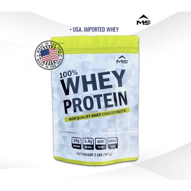 (พร้อมส่ง) MS เวย์โปรตีน WHEY PROTEIN ขนาด 2 LB ลดไขมัน เพิ่มกล้ามเนื้อ คุมหิว ไม่ใช่ soy ถั่วเหลือง