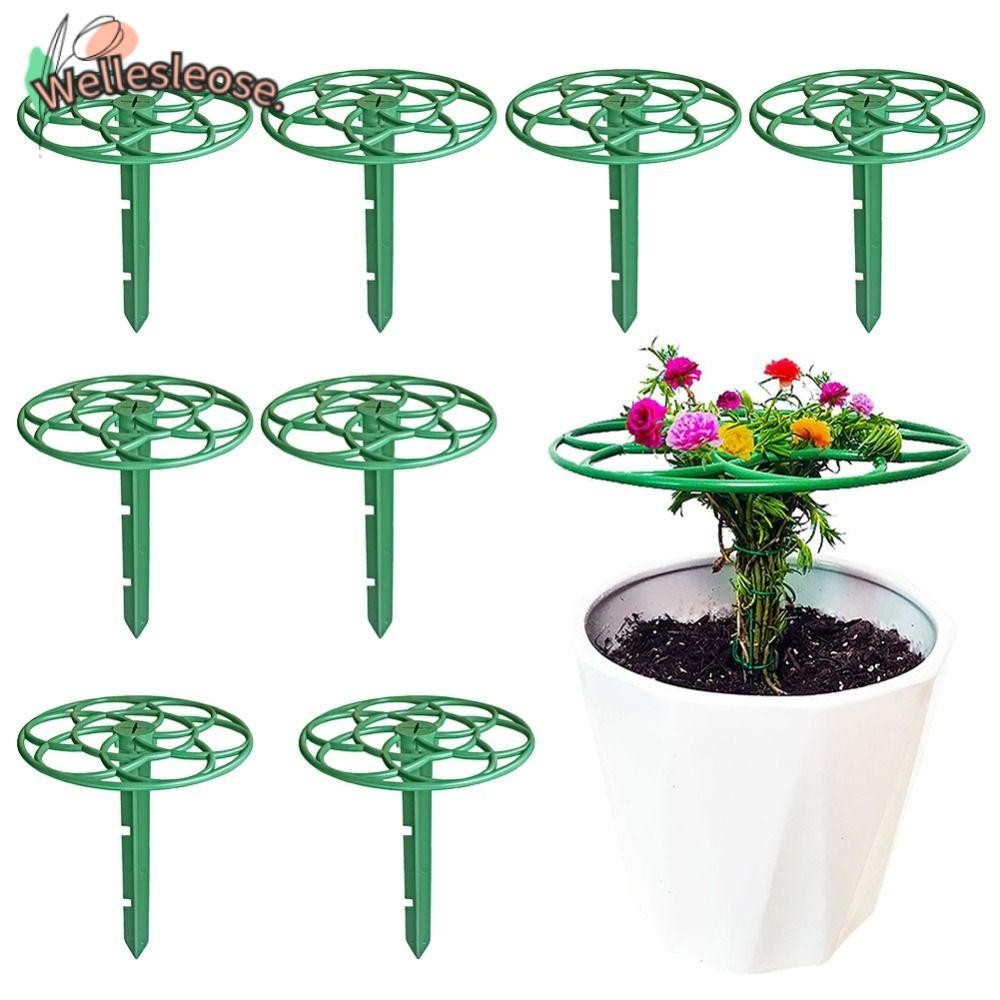 WELLE บอนไซปีนเขากรอบ, Stackable Multi-layer Plant Cage Support Stand, พลาสติก S/M/L ขาตั้งรองรับพืชอุปกรณ์ทําสวน