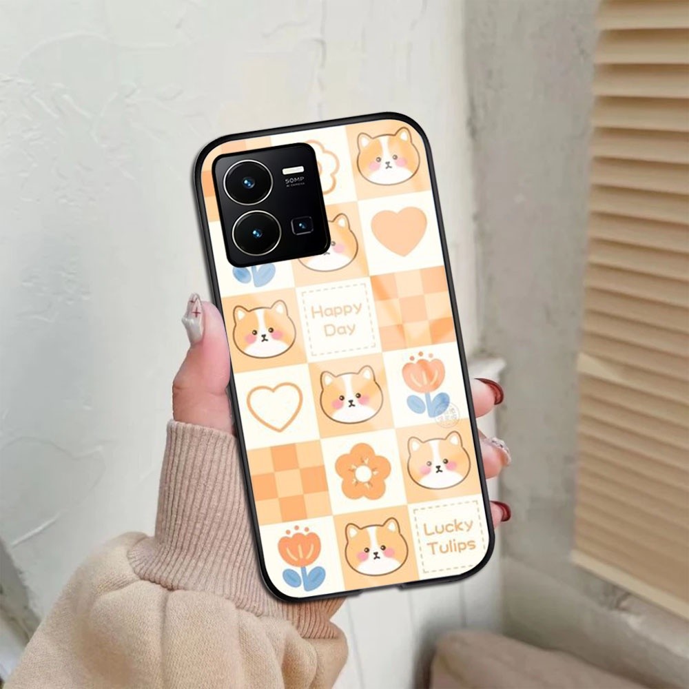 VC47 - HARDCASE 2D CASE GLOSSY CASING VIVO Y35 Y16 Y15S Y15A Y01Y15 Y17 Y12 Y19 Y20 Y12S Y30 Y22 Y21