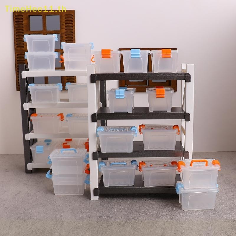 TimeHee 5 ชิ้น Dollhouse Mini กล่องเก็บกล่องเครื่องมือใสตุ๊กตาตกแต่งบ้านตุ๊กตา House Micro ฉากตกแต่ง Props TH