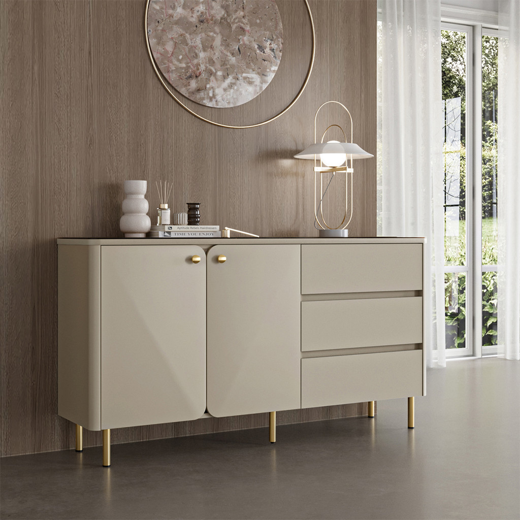 SB Design Square ตู้เก็บของ ขนาด 146 ซม. รุ่น Lirena (Haneul Collection) (146x35x80 ซม.)  แบรนด์ SB FURNITURE