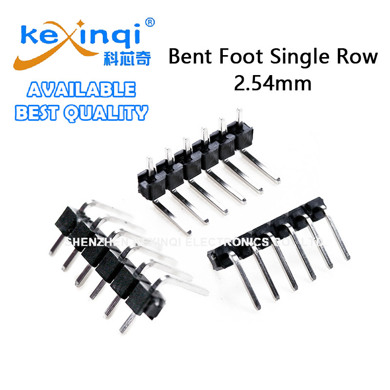 (10 ชิ้น) เท้างอเดี่ยวแถวชาย 2.54 มม.1*2P 3P 4P 5P 6P 7P 8P 9P 10P 12P 20P 40P Breakable Pin Header Connector Strip สําหรับ Arduino
