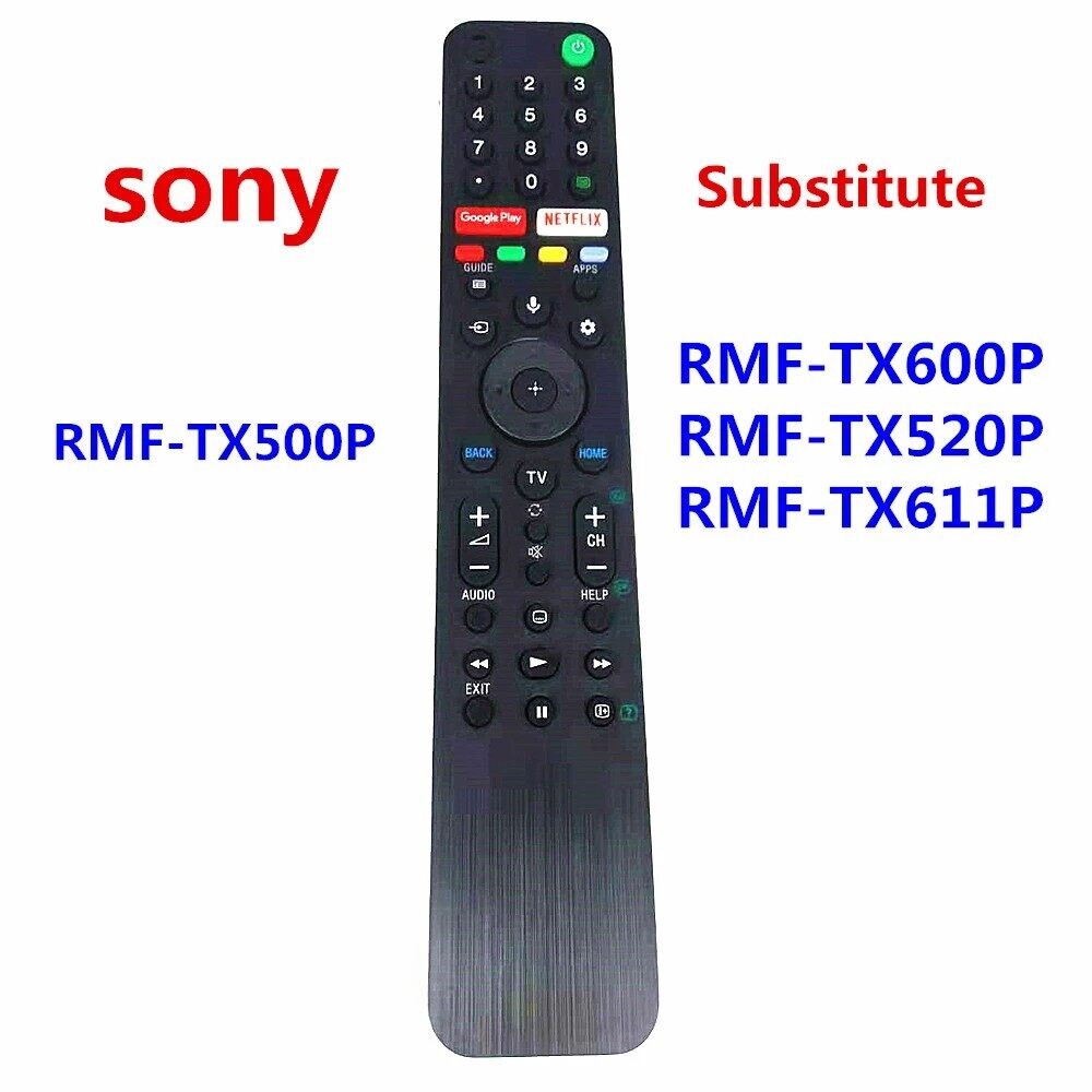 ใหม่เปลี่ยนรีโมทสําหรับ Sony RMF-TX500P รีโมทควบคุมเสียง Netflix Google Play ใช้สําหรับ SONY 4K UHD 