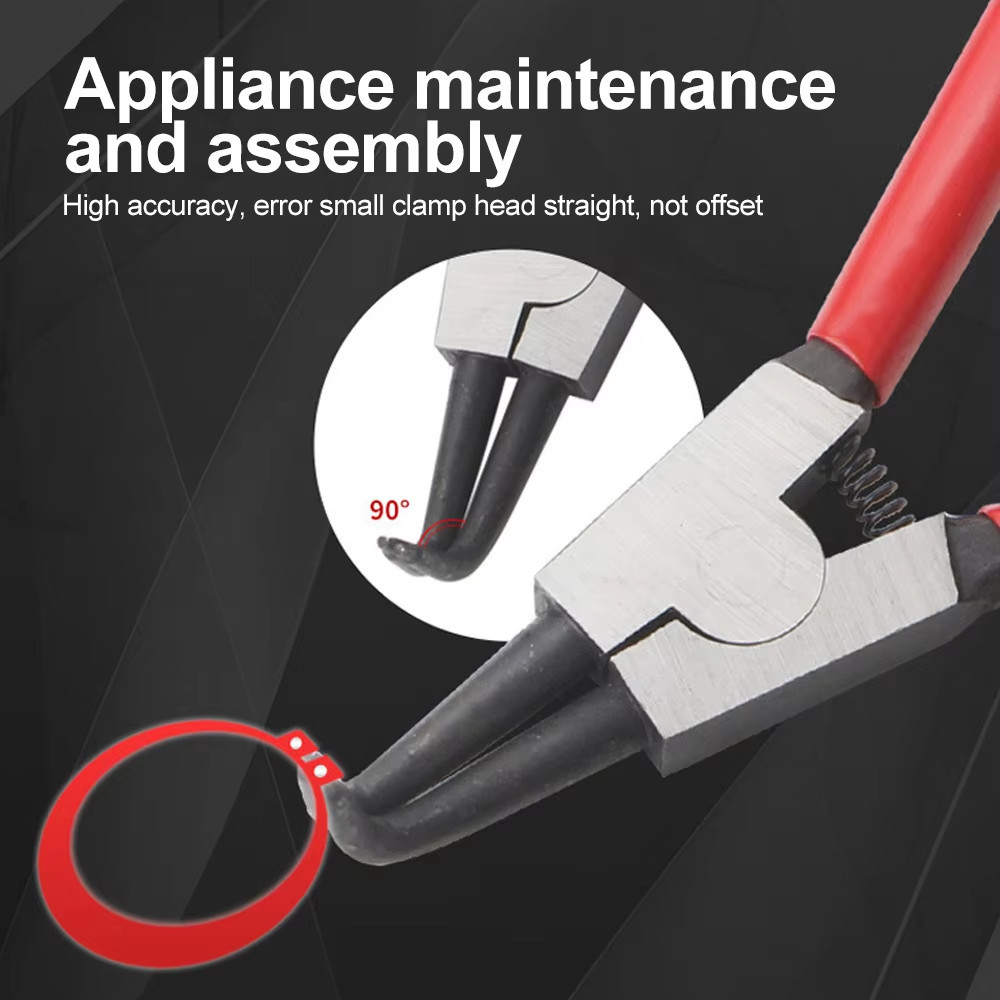 JKMLLCM Aideepen คีมแหวนสแน็ปมัลติฟังก์ชั่น Out คีมแหวนล็อคสลัก 7 นิ้ว 1 PC - AP661