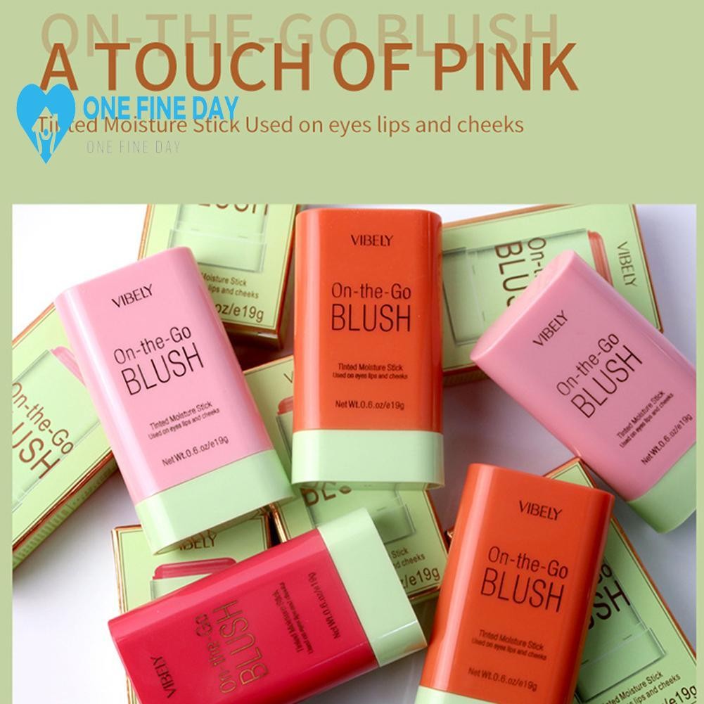 Blush Stick Easy Color Rouge Blusher Cream Moisturize Color Lasting Brightening Skin Long Tone E9b3