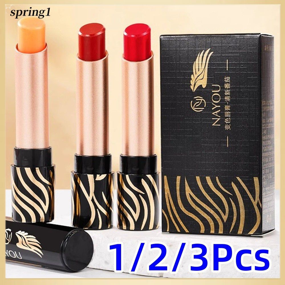 ✨ ลิปสติก Nayou 1/2/3 ชิ้น ลิปบาล์มเปลี่ยนสีให้ความชุ่มชื้น ลิปกันน้ำติดทนนาน เครื่องสำอาง (ฤดูใบไม้