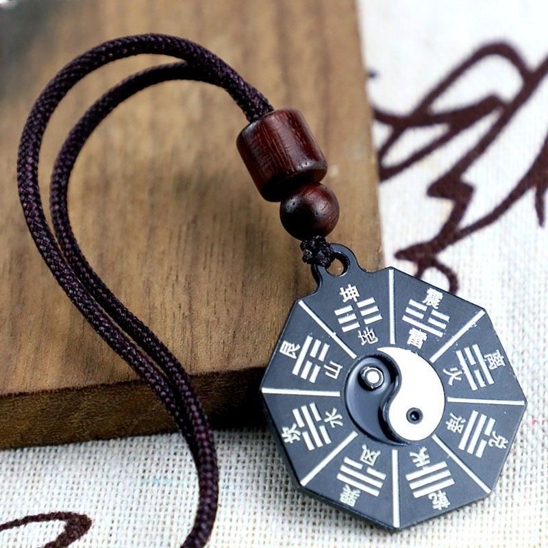 เครื่องประดับลัทธิเต๋า จี้ยินหยางไทชι สองด้าน ทำจากโลหะผสม ปลอดภัยสำหรับสวมใส่