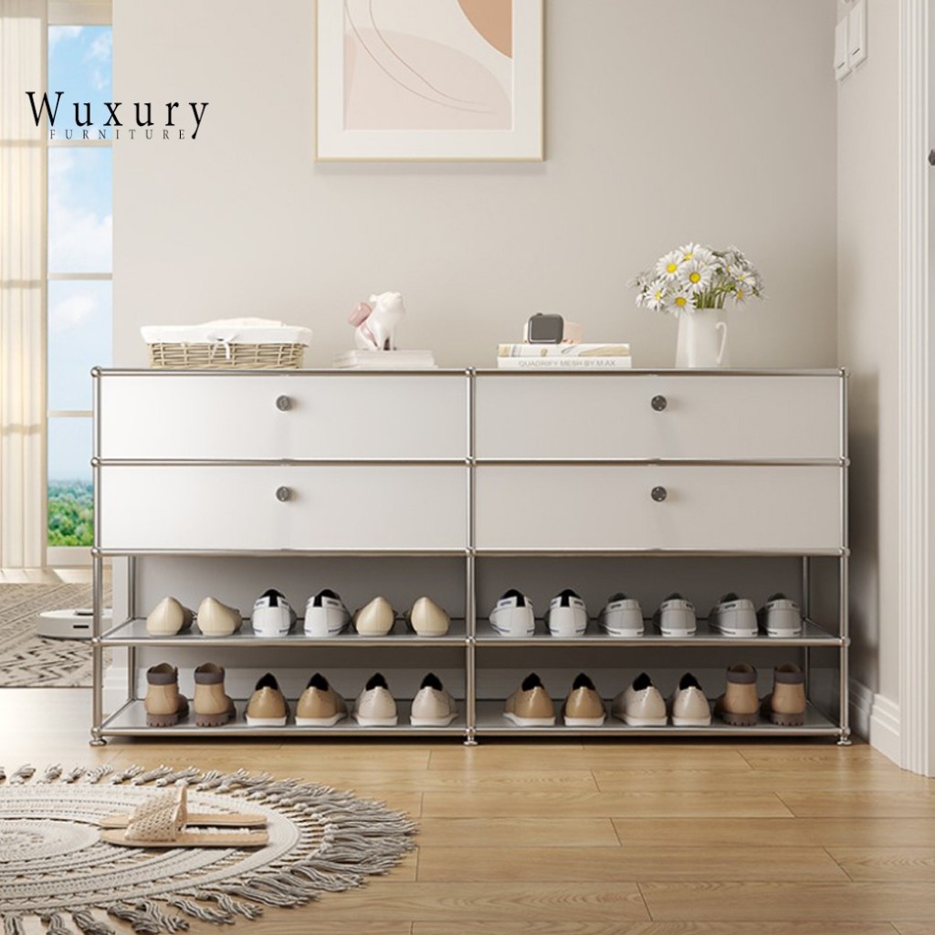 Wuxury Furniture ตู้เก็บรองเท้า USM Modern โครงสแตนเลสแข็งแรง ส่งฟรี 💗