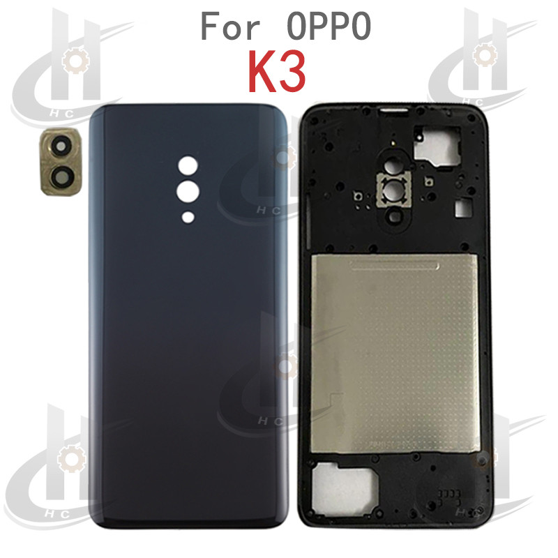 สําหรับ OPPO K3 PCGM00 PCGT00 แบตเตอรี่ฝาหลังกรอบกลาง + ปุ่ม + กรอบด้านหน้า LCD + เลนส์กล้อง ราคา ถูกที่สุด ดีลบีเคเค แกลเลอรีภาพที่ 6