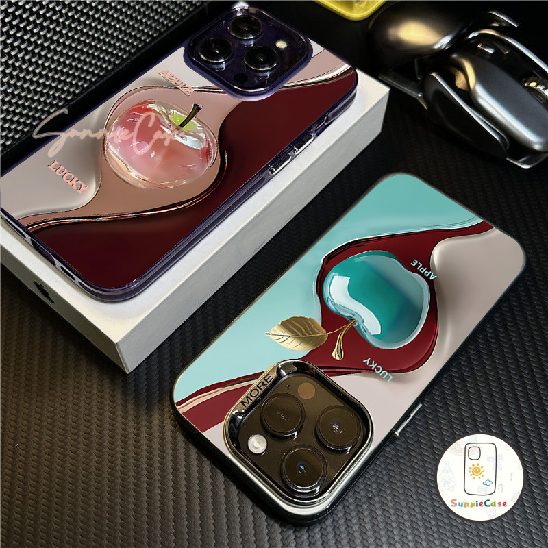 IMD โชคดี เคสไอโฟน 11 สำหรับ เคส IPhone 15 11 12 13 16 14 Pro Max XR XS X Max 8 16 13 7 Plus SE 2020 เรียบง่ายและทันสมัย