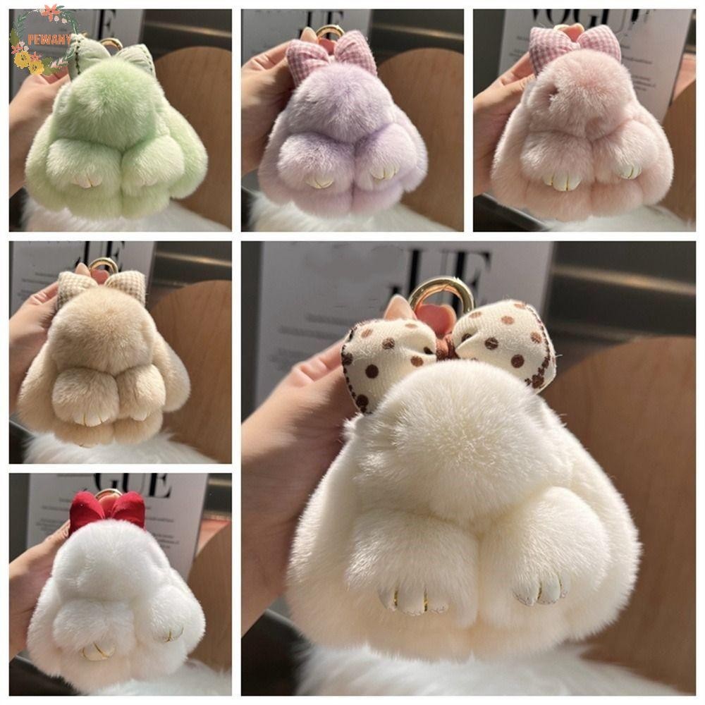 Pewany พวงกุญแจ จี้ตุ๊กตากระต่ายขนปุย ปอมปอม ขนปุยน่ารัก แฟชั่น สําหรับห้อยกระเป๋า