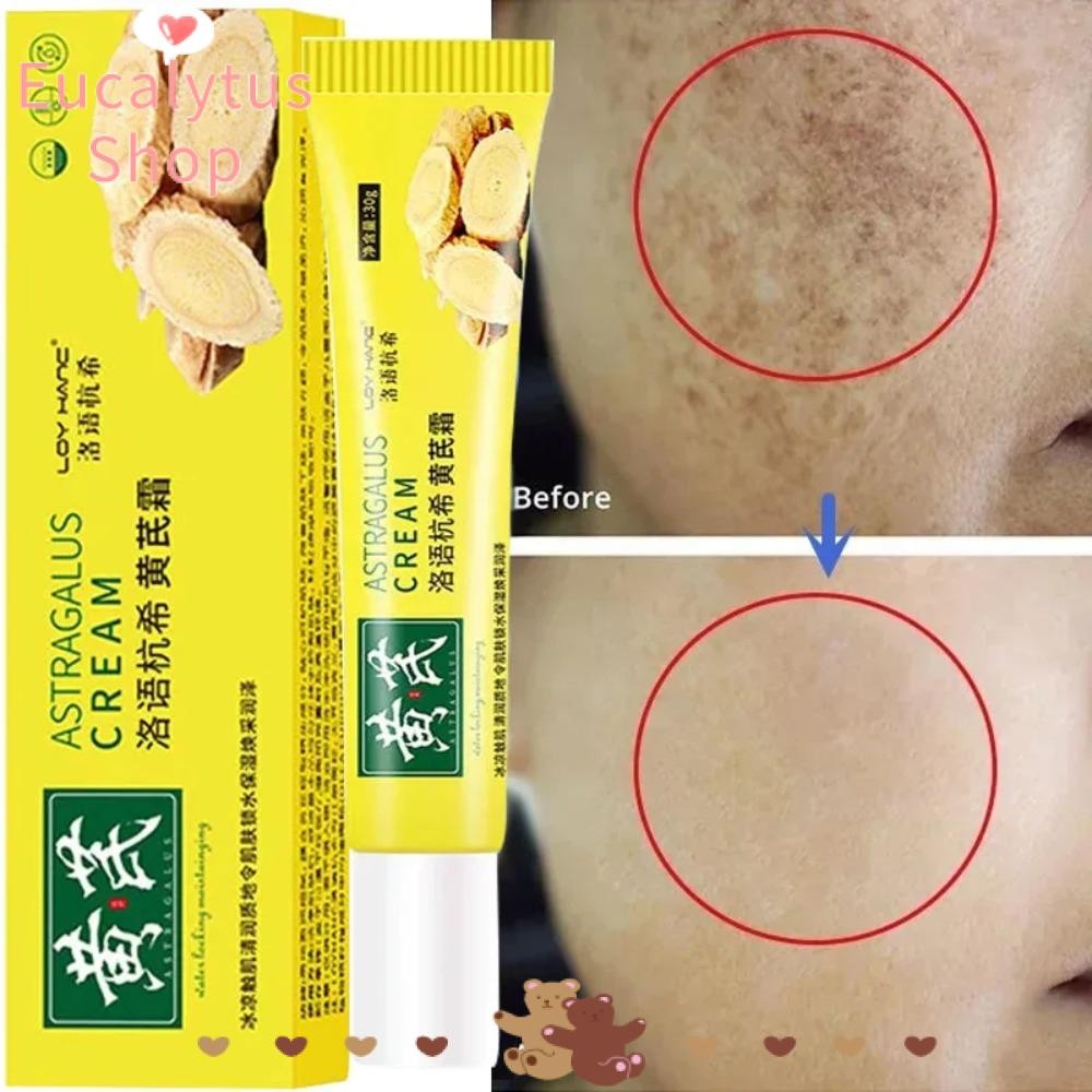 EUCALYTUSS Astragalus Cream, ลบผิวเหลืองเข้ม ลบฝ้า กระ ครีมไวท์เทนนิ่ง, ต่อต้านริ้วรอยที่มีประสิทธิภาพ Fade Dark Spot Brighten Cream ผิวหน้า