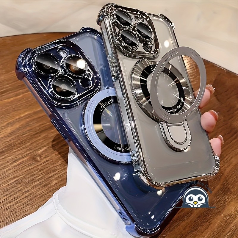 ขายร้อนวงเล็บแม่เหล็กสําหรับXiaomi 17 Pro Max Xiaomi 15T Xiaomi 15T Proปลอกชุบกรอบหรูหราสี่มุมกันกระ