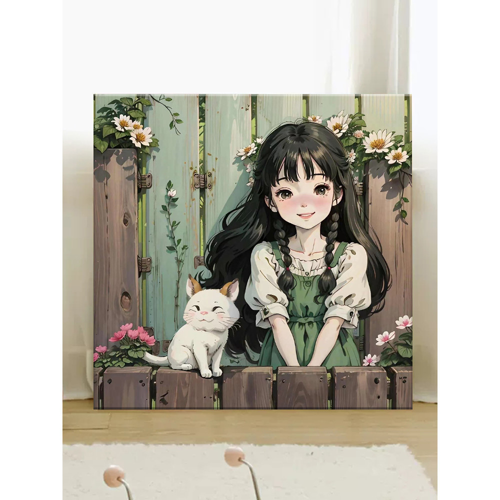 Ln1ที่กําหนดเองฮายาโอะมิยาซากิทําเองภาพวาดสีน้ํามันดิจิตอลมือวาดการ์ตูนนิเมชั่นภาพวาดระบายสีบีบอัดที