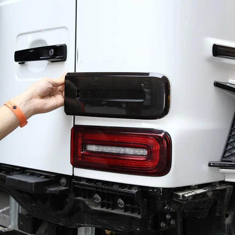 ABS สีดํารถด้านหลังโคมไฟเบรคไฟแสดงสถานะย้อนกลับโคมไฟไฟท้าย trim สําหรับ Mercedes-Benz G Class W464 ร