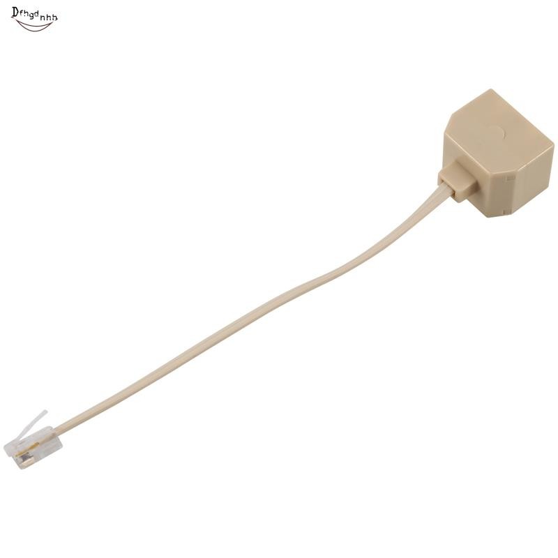 โทรศัพท์ RJ11 Male Line to Double RJ11 Female Jack Filter Splitter Adapter