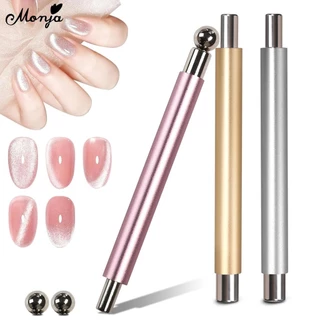 Monja แท่งแม่เหล็กสําหรับ Cat Eye เจลโปแลนด์ดูด Dual Ends Magnetic Ball เล็บออกแบบเครื่องมือ Tool
