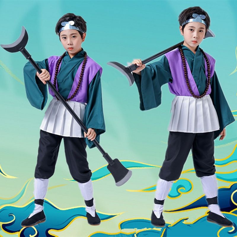 ชุดเครื่องแต่งกายสำหรับเด็ก จากเรื่อง Journey to the West ตัวละคร Sha Wujing เหมาะสำหรับบทบาทเล่น co