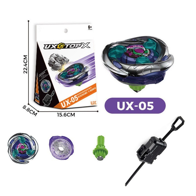 Bey X UX-05 Shinobi Shadow พร้อมชุด Launcher Baybad Spinning Top Battle Top ของเล่นสําหรับของขวัญเด็