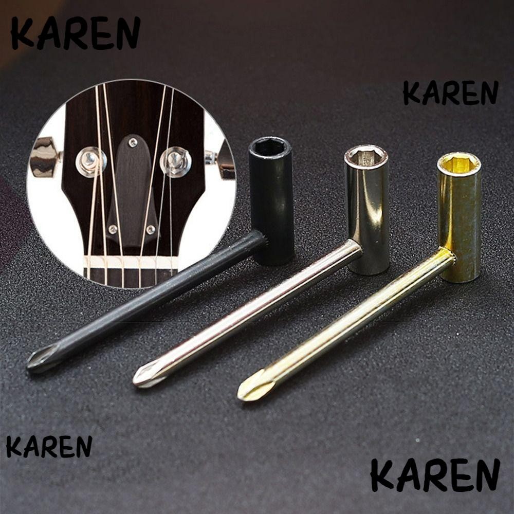 KARENGOODS ประแจก้านกีต้าร์ Truss, การปรับคอประแจหกเหลี่ยมโลหะ, ก้าน Truss ทนทาน 6.35 มม. ประแจอัลเล