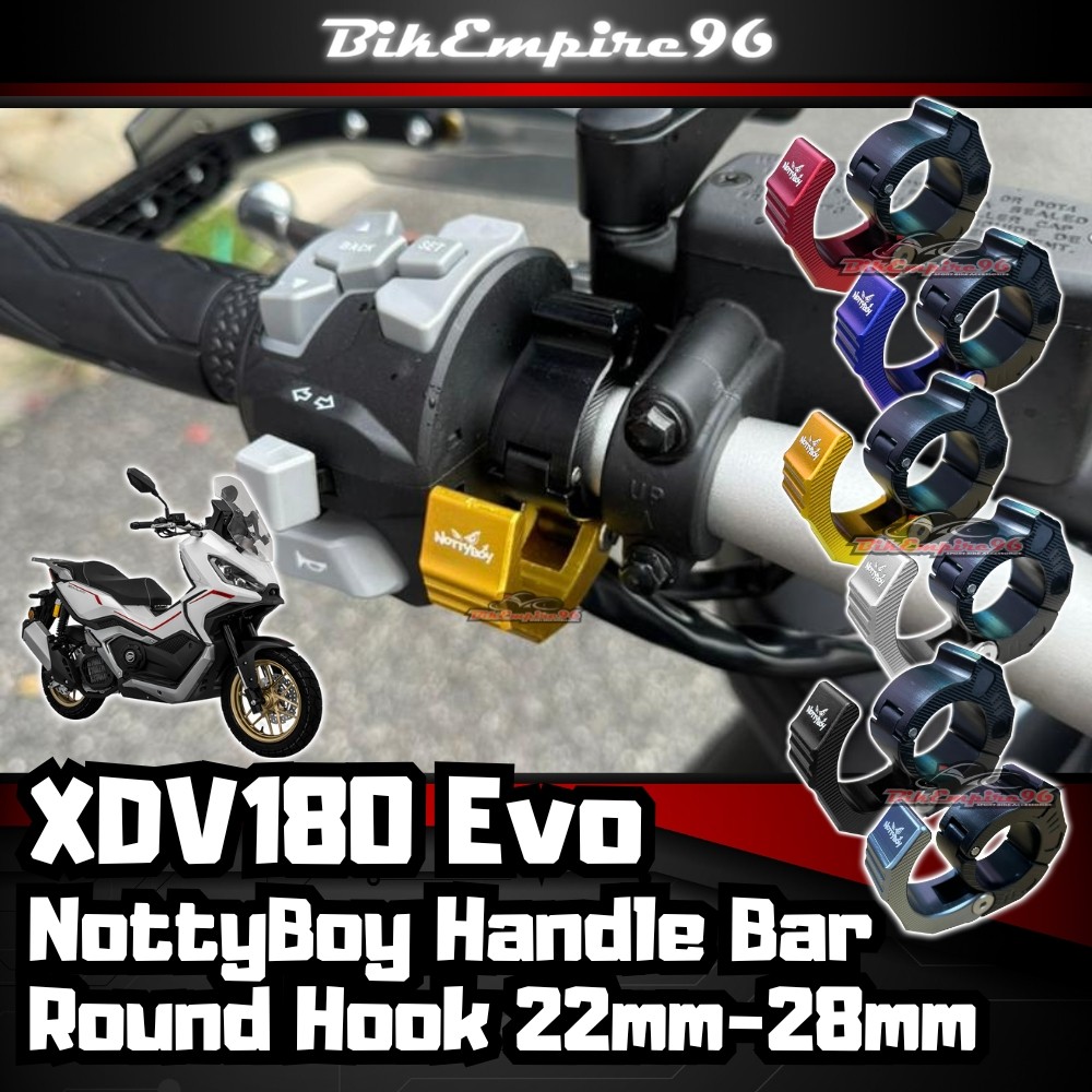 XDV180 Evo Hook NottyBoy Handle Bar ตะขอกลม 22 มม.28 มม.CNC ตะขออลูมิเนียมทนทานตะของ่ายสําหรับ Keewa