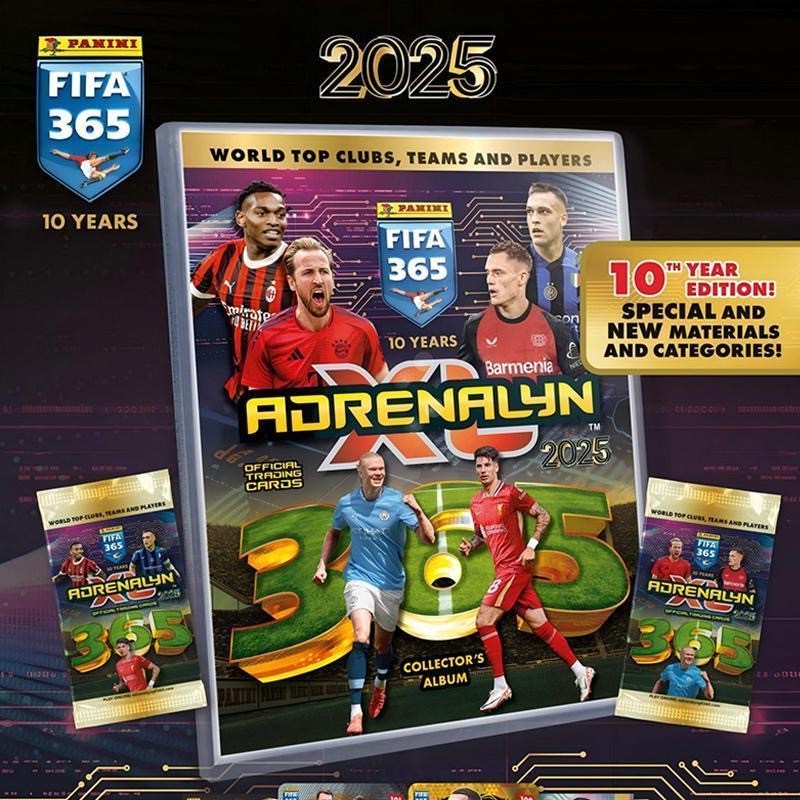 Panini 2025 FIFA 365 Cr7 Messi Mbappe Haaland Yamal Football Star Official Trading Card Gift Collect
