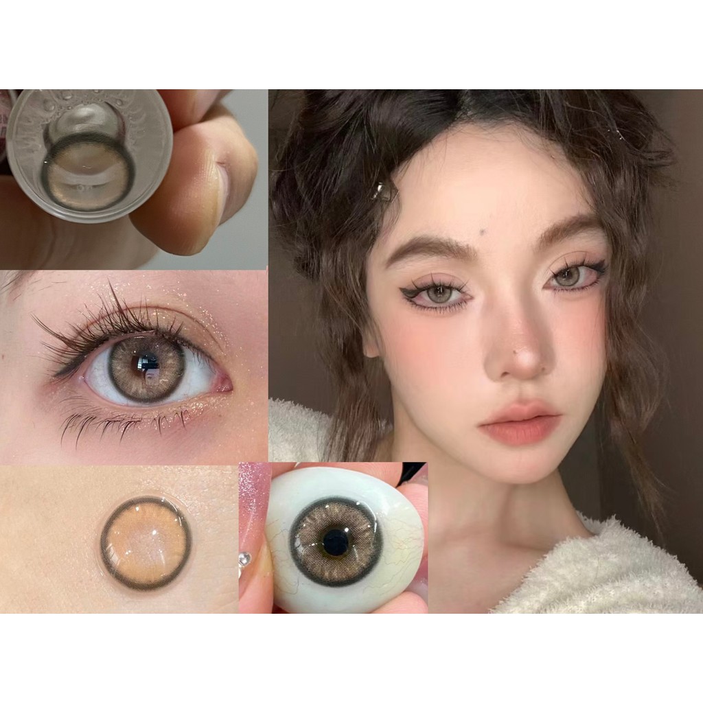 FTSTE,FLLYCON ยี่ห้อ ,14.20mm,Gdia 13.5mm,(เกรด 0-8.00),1 คู่ คอนแทคเลนส์รายปีใช้(สีน้ําตาล)