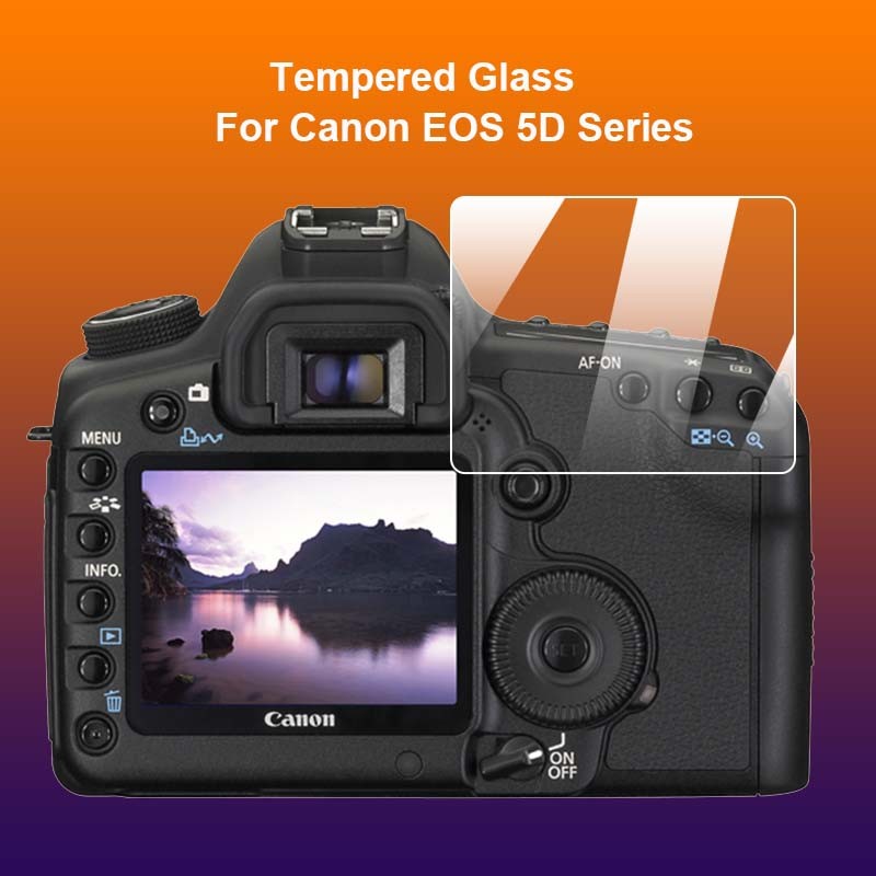 สําหรับ Canon EOS 5D3 5D4 5DS II 5D2 50D 40D กระจกนิรภัย 9H 2.5D ป้องกันหน้าจอ LCD ฟิล์มกันระเบิด