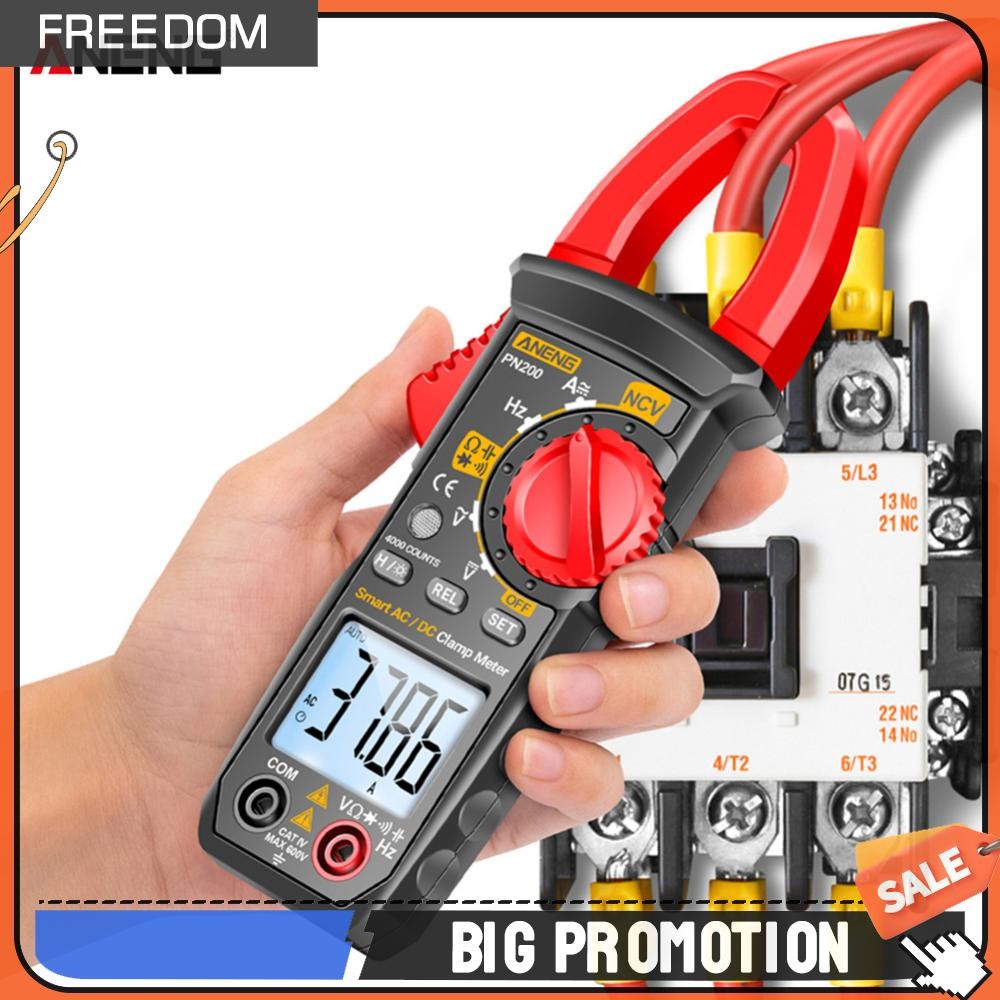 แคลมป์มิเตอร์แบบดิจิตอล 4000 นับแอมป์มิเตอร์มัลติมิเตอร์ Hz Capacitance NCV Ohm Test
