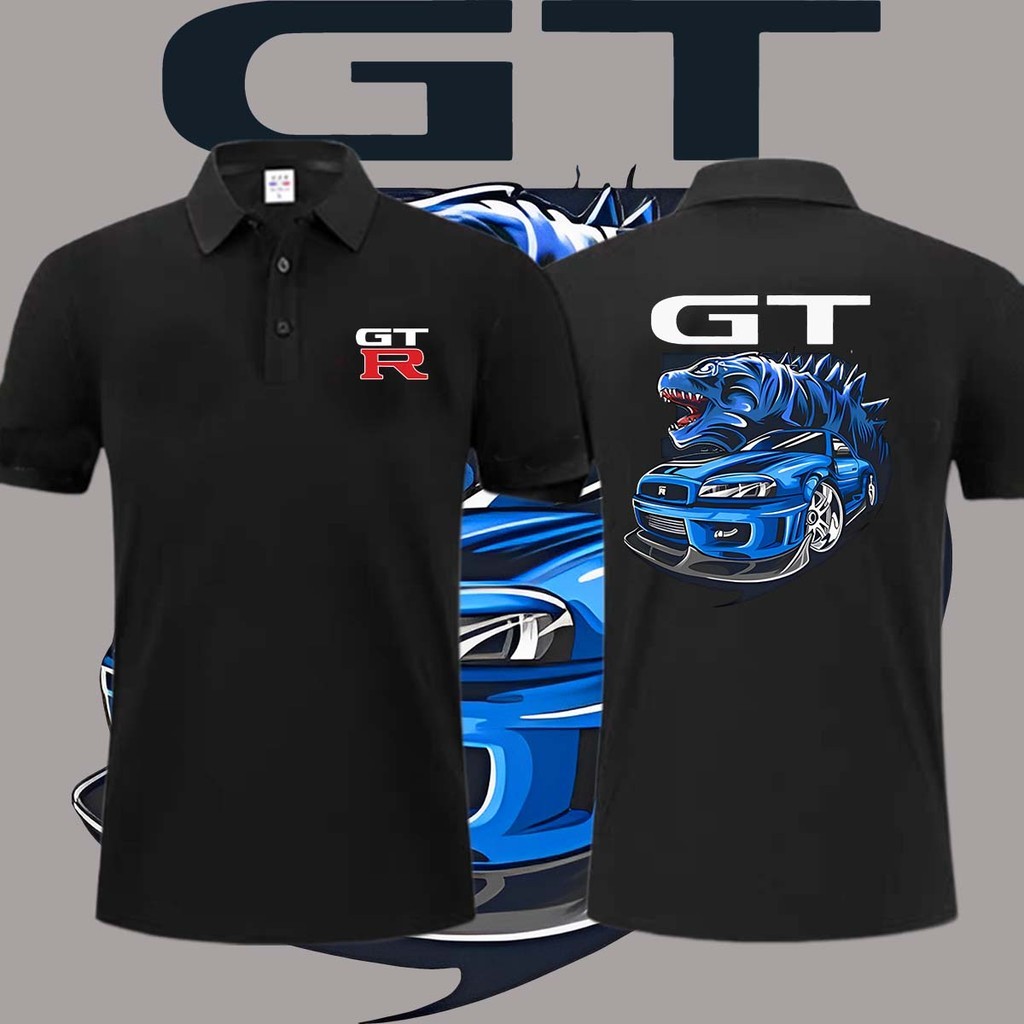 Kaos เสื้อโปโล Nissan GTR Nissan เสื้อโปโล GTR Nismo Polo R35 R32 ผ้าฝ้ายสวมใส่ทั้งผู้ชาย 101