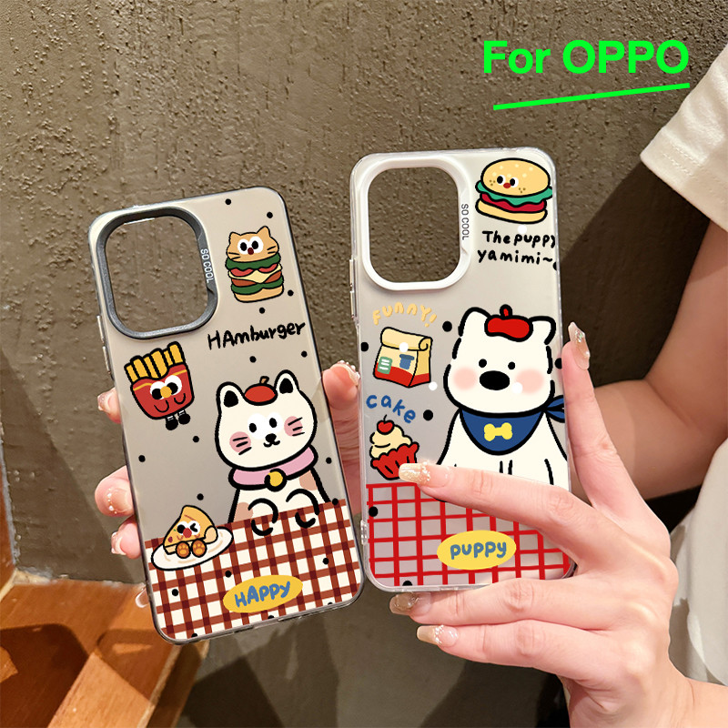 สำหรับ เคสโทรศัพท์ OPPO A3 A3X A60 5G A9 A18 หมาและเค้ก A38 A15 A15s A60 A35 A17 A17K A79 5G OPPOA57 4G A55 A77 A77S4G - รูปที่ 6