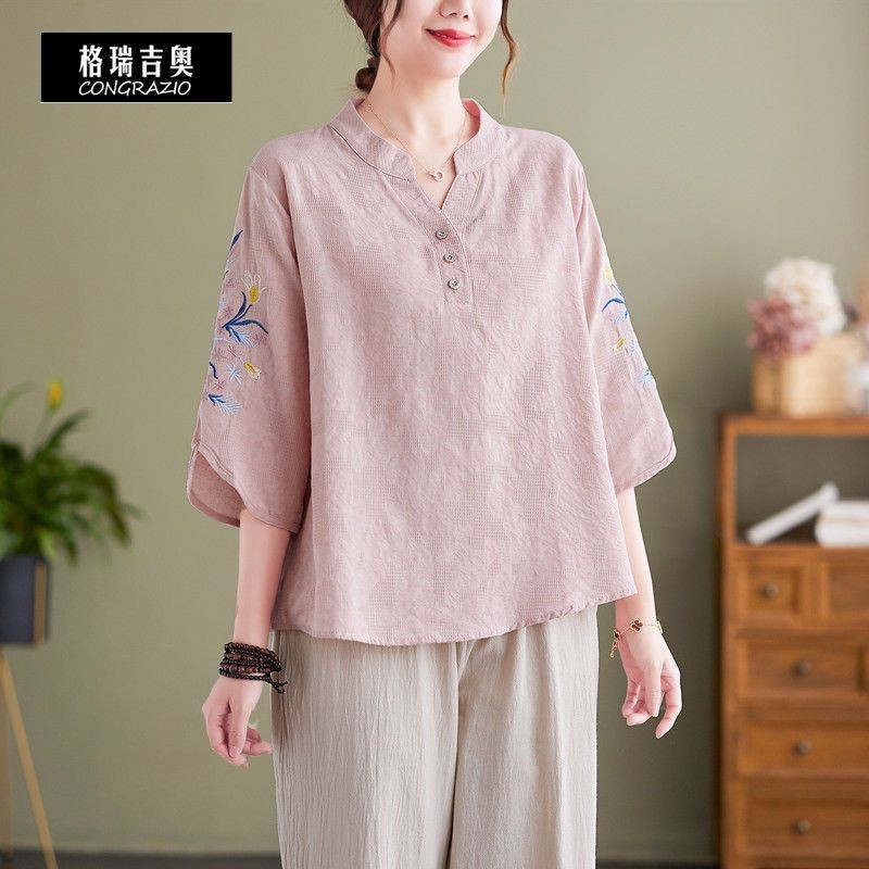 ใหม่🔥 ชุดเซ็ต 2 ชิ้น หลวม เสื้อคนแก่+กางเกงขากว้าง ใส่สวยดูดี - รูปที่ 4