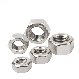 1QP1Hex Nut SUS304 น็อตล็อคสแตนเลส M1.0M1.6/M2/M2.5/M3/M4/M5/M6/M8/M10/M12M14M16M18M20M20M