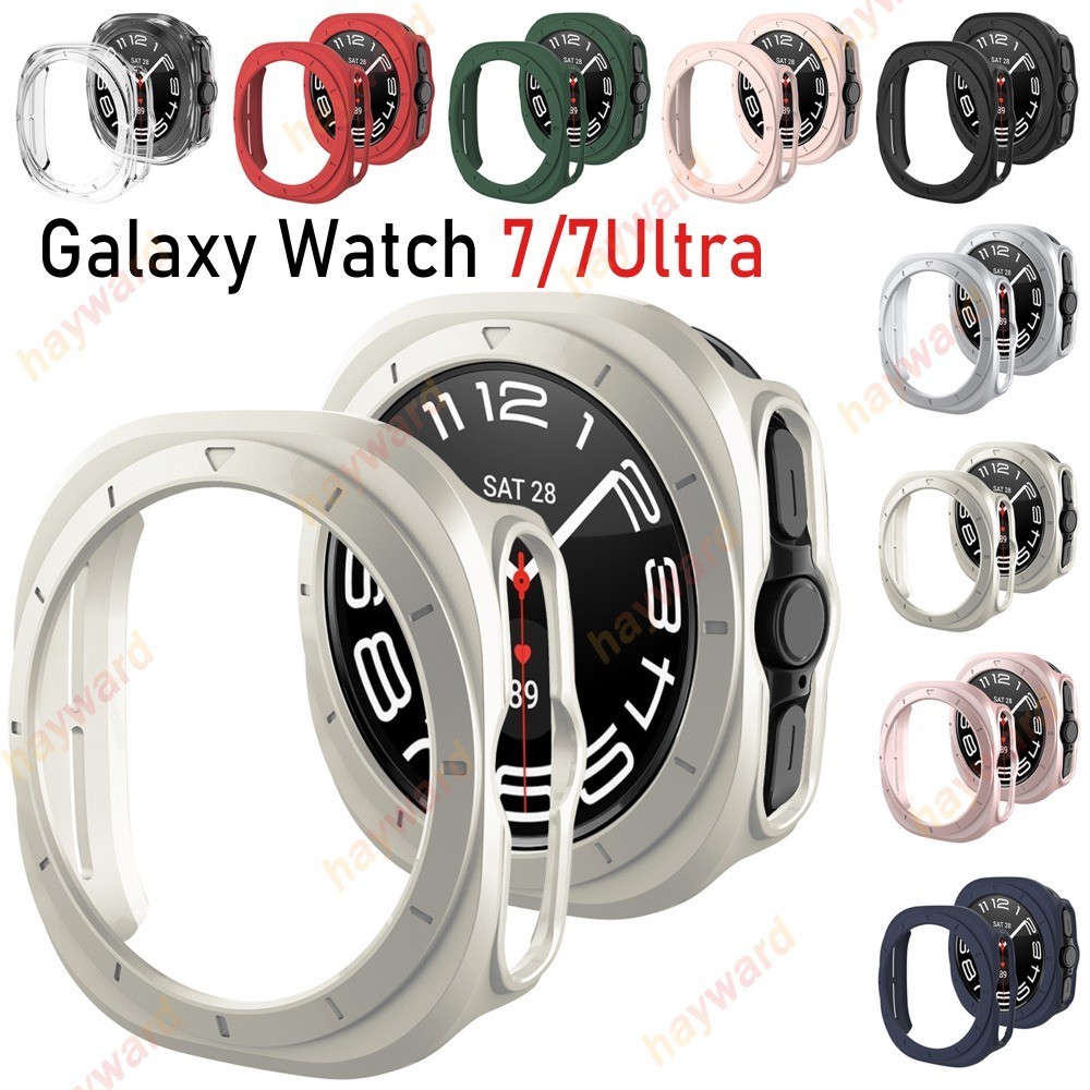 ฝาครอบกลวงสําหรับ Samsung Galaxy Watch 7 40 มม.44 มม.นาฬิกาสมาร์ท PC ป้องกัน Shell Protector Watch7/8 Ultra 47 มม.กรอบป้องกันกรณี