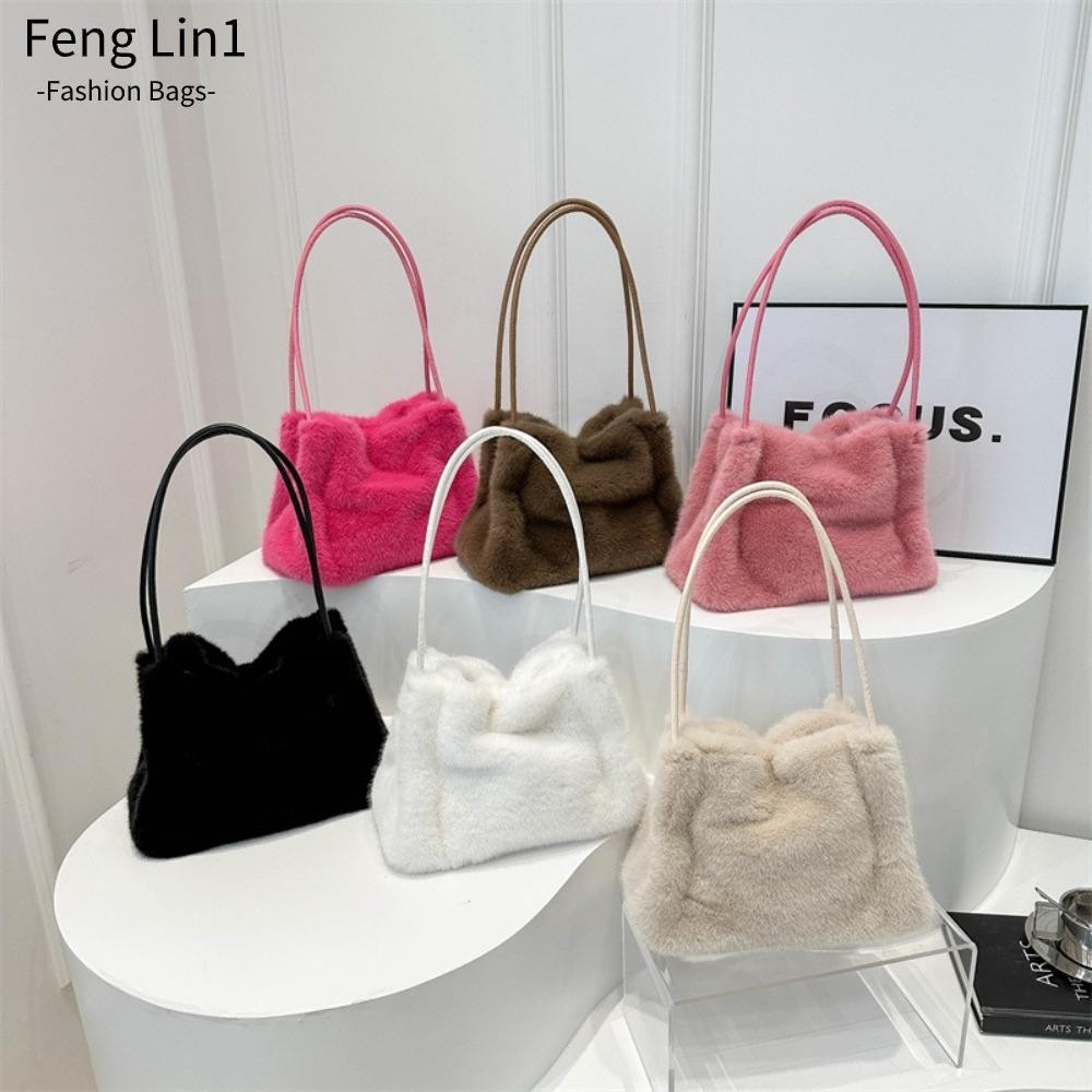 Fengling Casual Messenger Bag, กระเป๋าสะพายตุ๊กตาสีทึบความจุขนาดใหญ่, กระเป๋าสะพายข้างน้ําหนักเบาสร้างสรรค์
