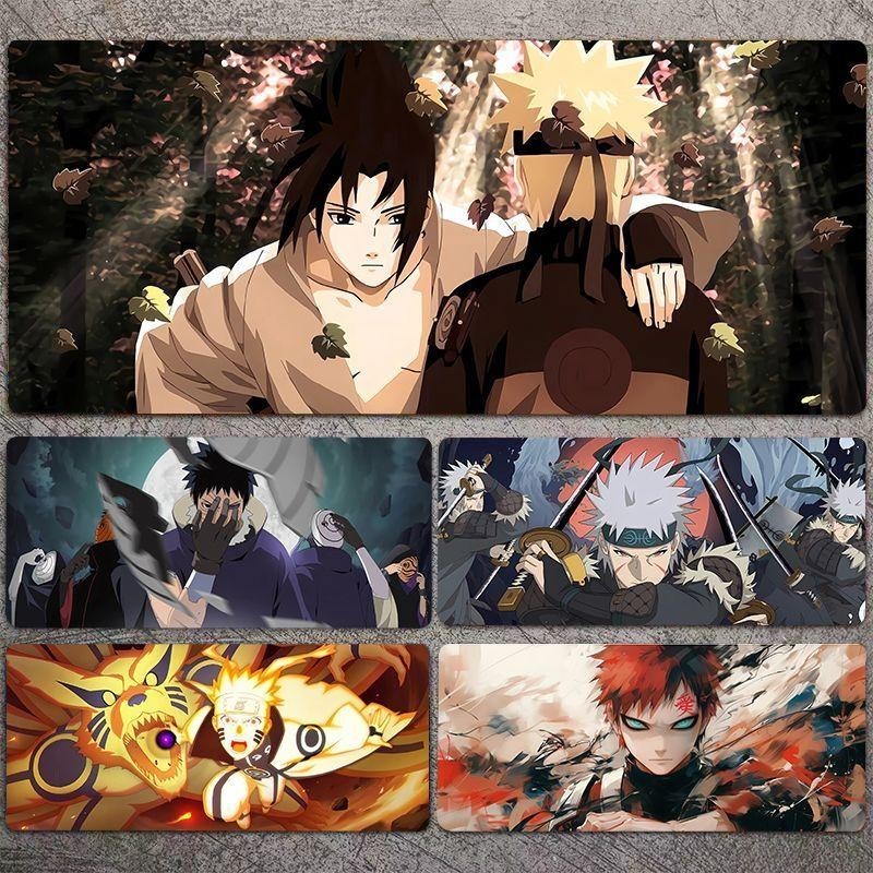 แผ่นรองเมาส์อะนิเมะ NARUTO Sasuke Uchiha Kakashi Hatake ขนาดใหญ่พิเศษหนาแป้นพิมพ์คอมพิวเตอร์โต๊ะแผ่นรองเม้าส์สําหรับแฟน ACG นักเรียนตกแต่งโต๊ะ (GDY)