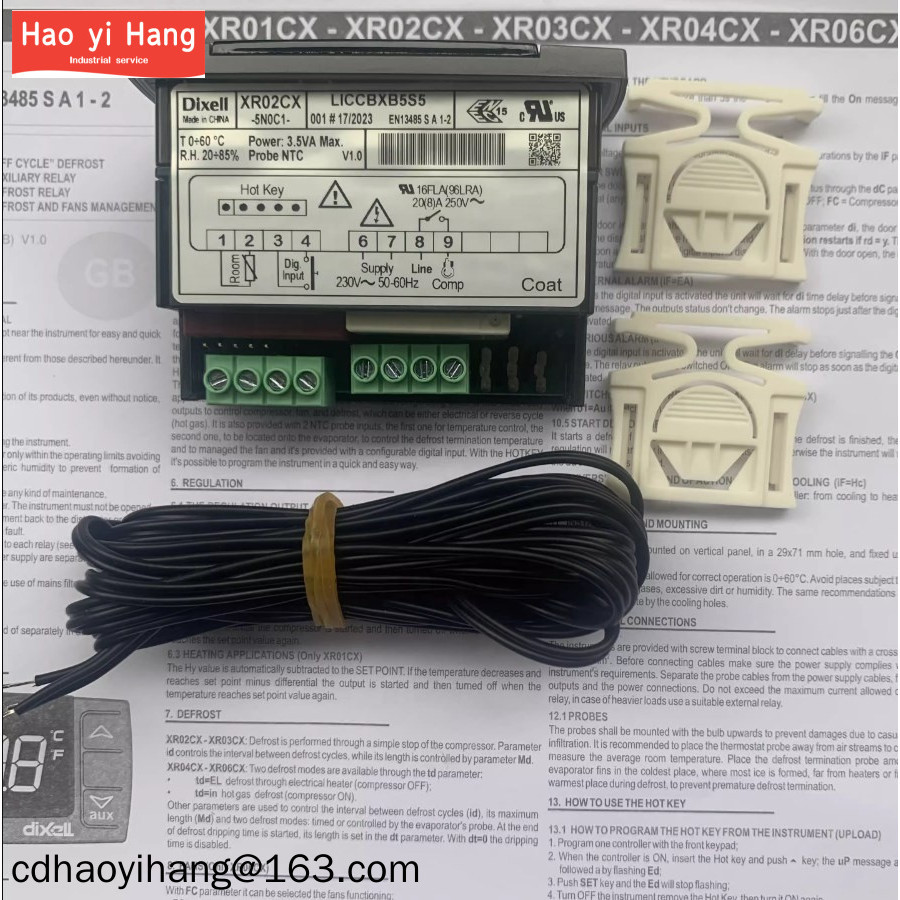 Dixell ใหม่ original อิเล็กทรอนิกส์อุณหภูมิตู้เย็น Thermostat dxell XR02CX-5N0C1 XR03CX-5N0C1 XR06CX
