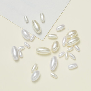 ลูกปัดข้าวเลียนแบบมุก ABS 50-100ชิ้น สำหรับDIYเครื่องประดับ …