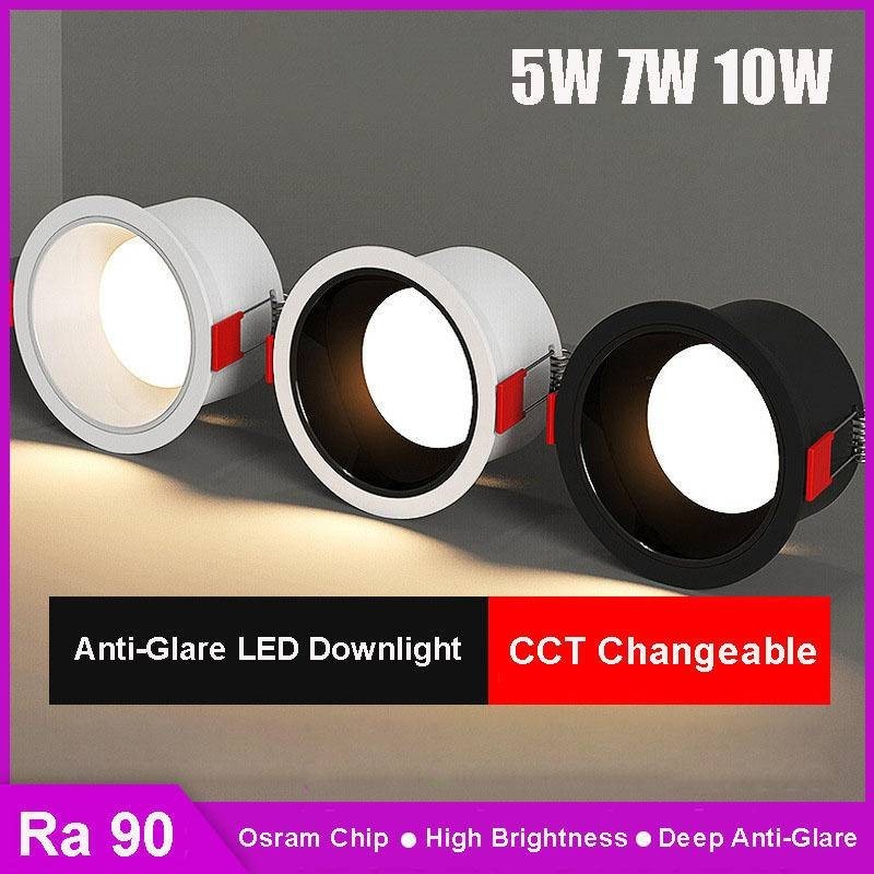 5w 7W 10W LED Downlight 75 มม.Cutout Home โคมไฟการแข่งขันโคมไฟเพดานอลูมิเนียม Commercial LED สปอตไลท์