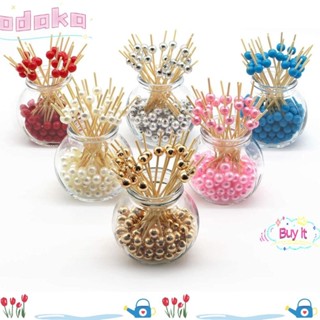 Odaka ไม้จิ้มผลไม้ ไข่มุก ไม้ไผ่ สําหรับงานแต่งงาน ปาร์ตี้ ค…