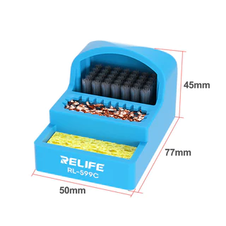 เครื่องทำความสะอาดปลายบัดกรี RELIFE RL-599C กระปุกทำความสะอาดปลายหัวแร้ง 3in1