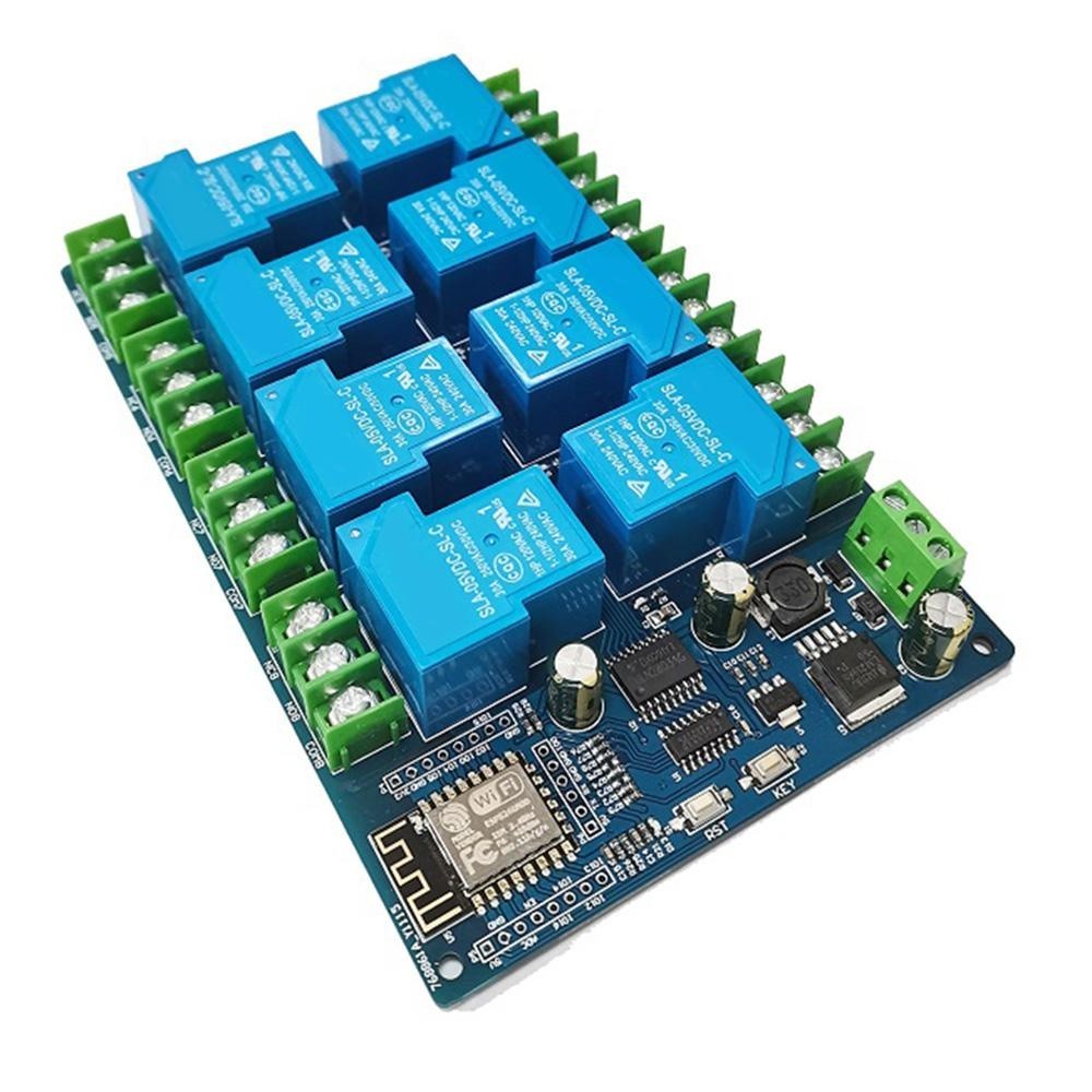 ❊ESP8266 Wireless WIFI Relay Module 8 Channel ESP-12F Wifi Development Board DC 7-28V/5V Power Suppl